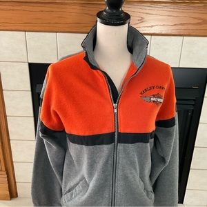 Harley-Davidson Full Front Zip Fleece Jacket, Sz L (14-16)